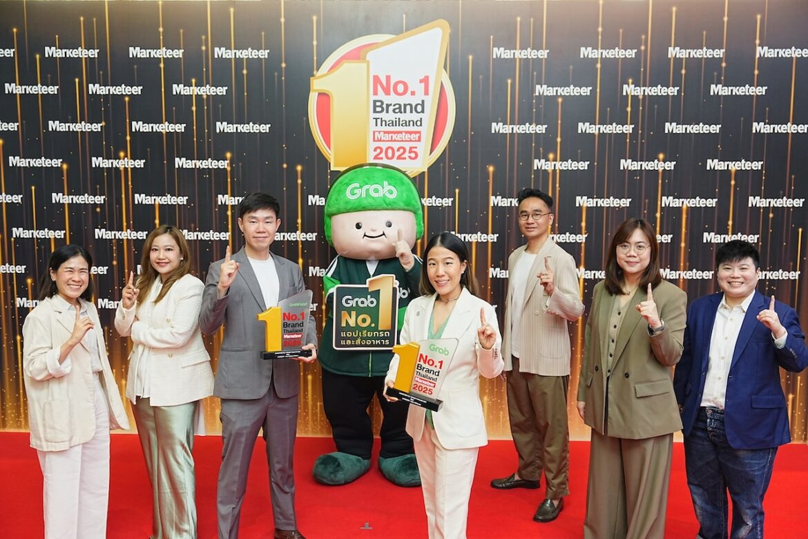แกร็บ ตอกย้ำความเป็นผู้นำตลาดแอปเรียกรถ-ฟู้ดเดลิเวอรี คว้ารางวัล “แบรนด์ยอดนิยมอันดับ 1 ของไทย” ทั้ง 2 สาขา