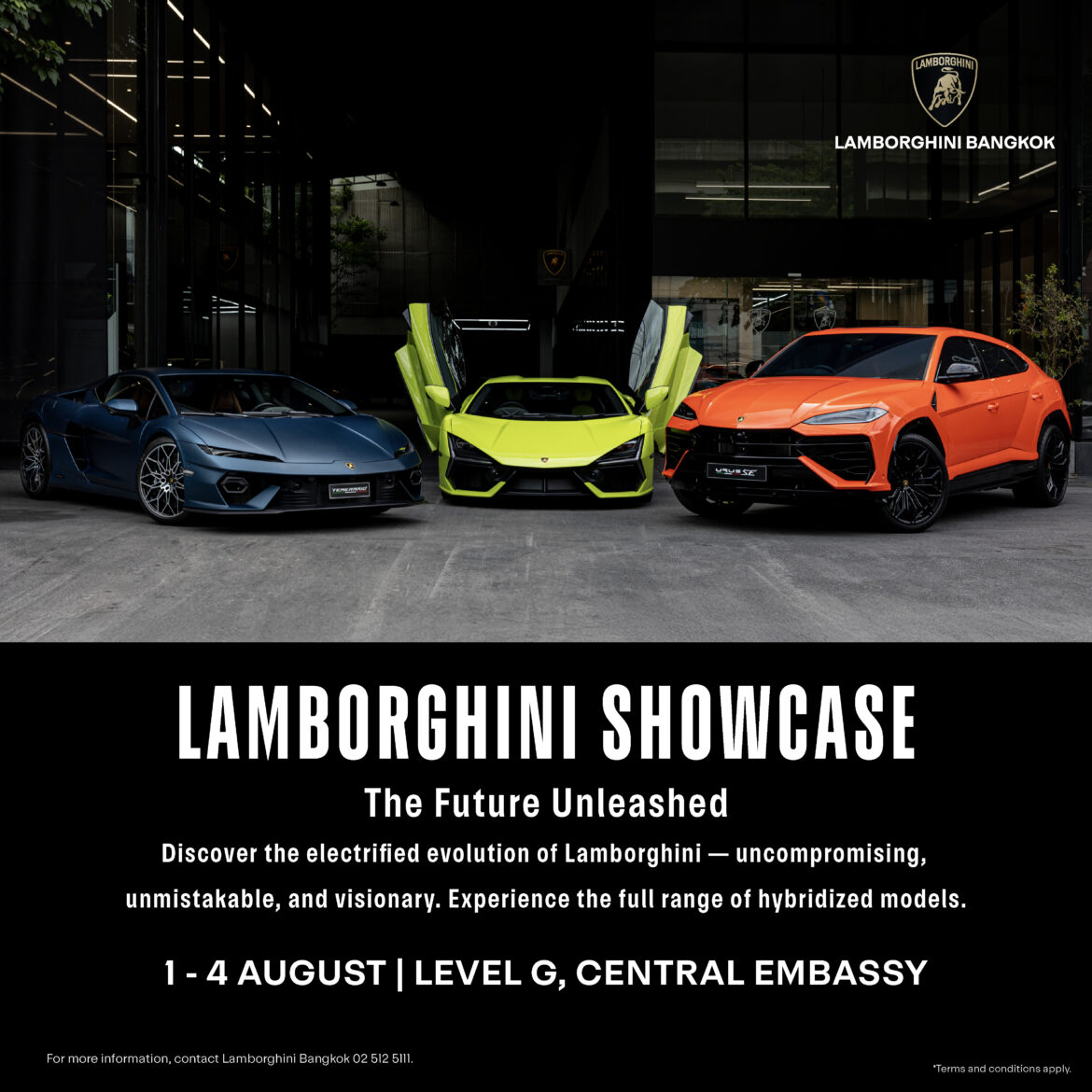 LAMBORGHINI SHOWCASE 2025 การปรากฎตัวของลัมโบร์กินีขุมพลังไฮบริดแบบครบไลน์ ครั้งแรกในประเทศไทย