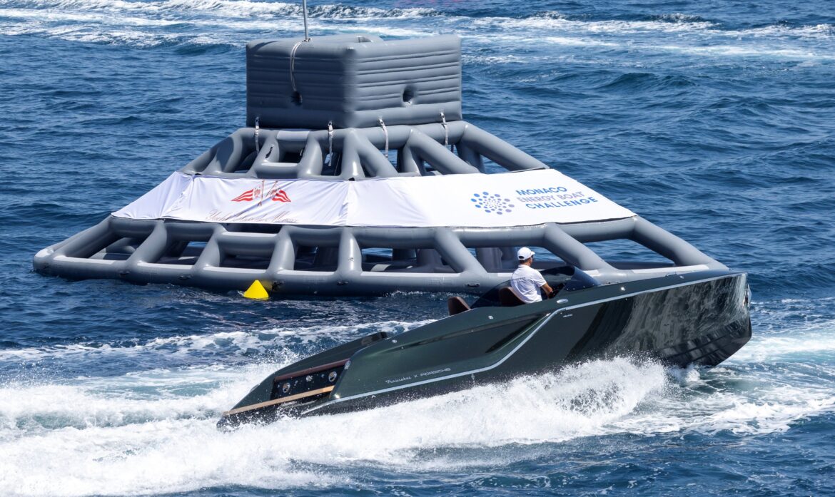  Frauscher x Porsche 850 Fantom ทำลายสถิติความเร็วเรือไฟฟ้าในรายการ Monaco Energy Boat Challenge