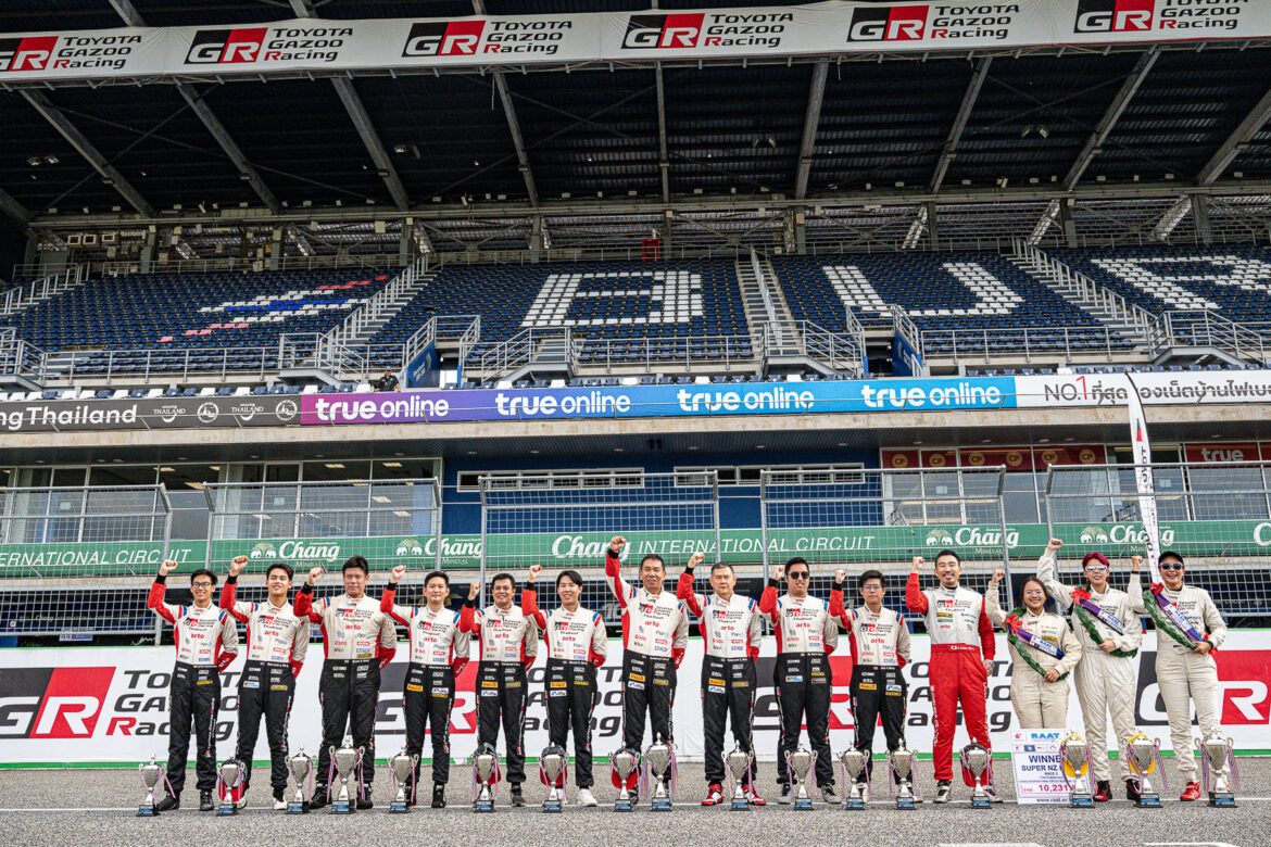 TOYOTA GAZOO Racing Thailand ฟอร์มเดือด ครองโพเดียมทุกรุ่น ศึก RAAT ฯ เรซ 2-3 ที่บุรีรัมย์