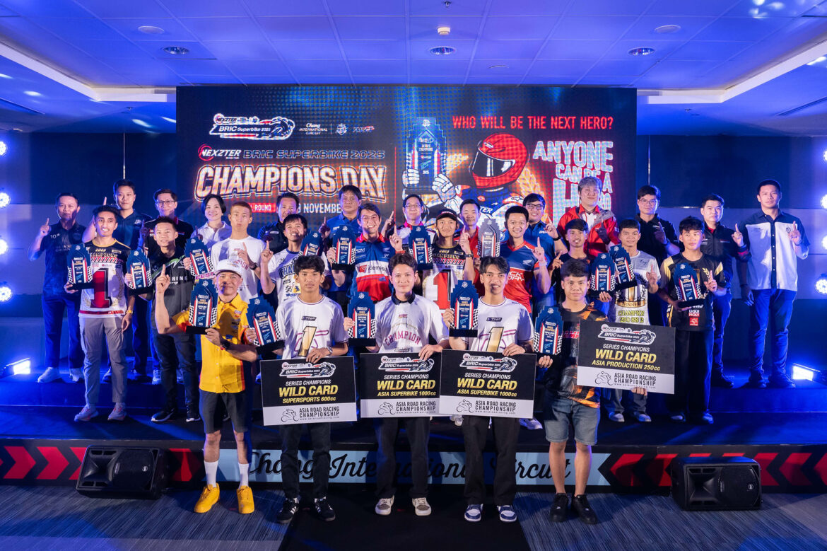สู่เวทีเอเชีย! NEXZTER BRIC Superbike ฉลองแชมป์พร้อมมอบ 4 ไวลด์การ์ด Asia Road Racing 2026ยกระดับนักบิดไทยก้าวสู่สากล