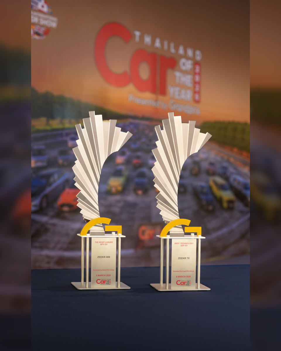 ZEEKR คว้าสองรางวัลรถยอดเยี่ยมแห่งปีจาก GPI Car of the Year 2026 ZEEKR 009 “The Most Luxury MPV EV” และ ZEEKR 7X “Best Technology SUV EV”