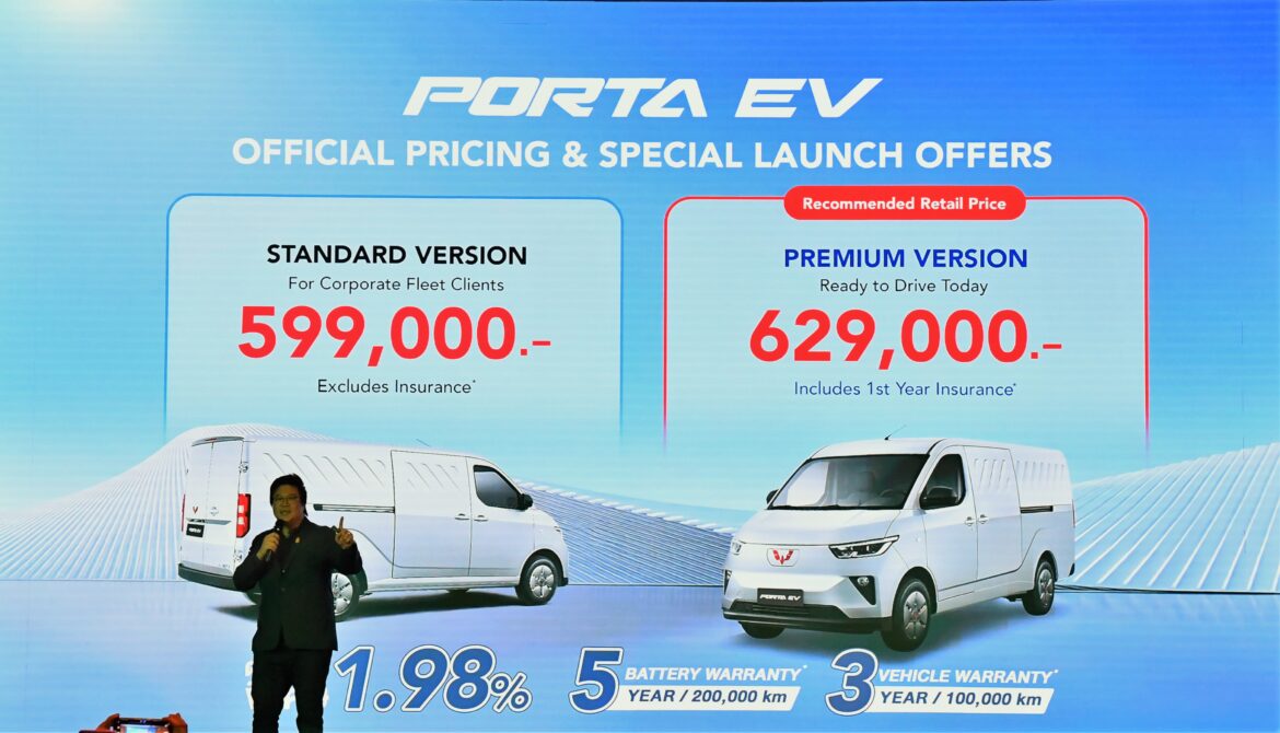 ฝ่าวิกฤตน้ำมันแพง วู่หลิง เซลส์ (ประเทศไทย) เปิดตัวอีกรุ่น “WULING Porta EV”
