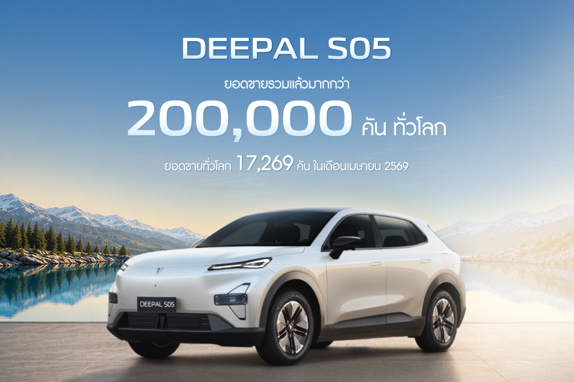 CHANGAN โตต่อเนื่อง ดันยอดขาย DEEPAL S05 ทั่วโลกทะลุ 200,000 คัน