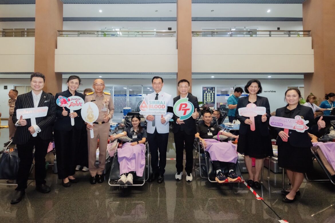  PTG – ศิริราช จัดหน่วยรับบริจาคเลือดเคลื่อนที่ เจาะกลุ่มกองทัพเรือ