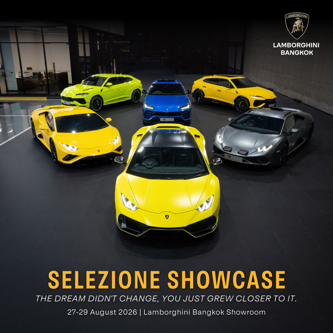 Lamborghini Selezione Showcase 2026 โอกาสสุดท้ายที่จะได้ครอบครอง Lamborghini The Last N/A พร้อมส่งมอบทันที ระหว่างวันที่ 27-29 สิงหาคม 2569 ณ โชว์รูมลัมโบร์กินี กรุงเทพฯ