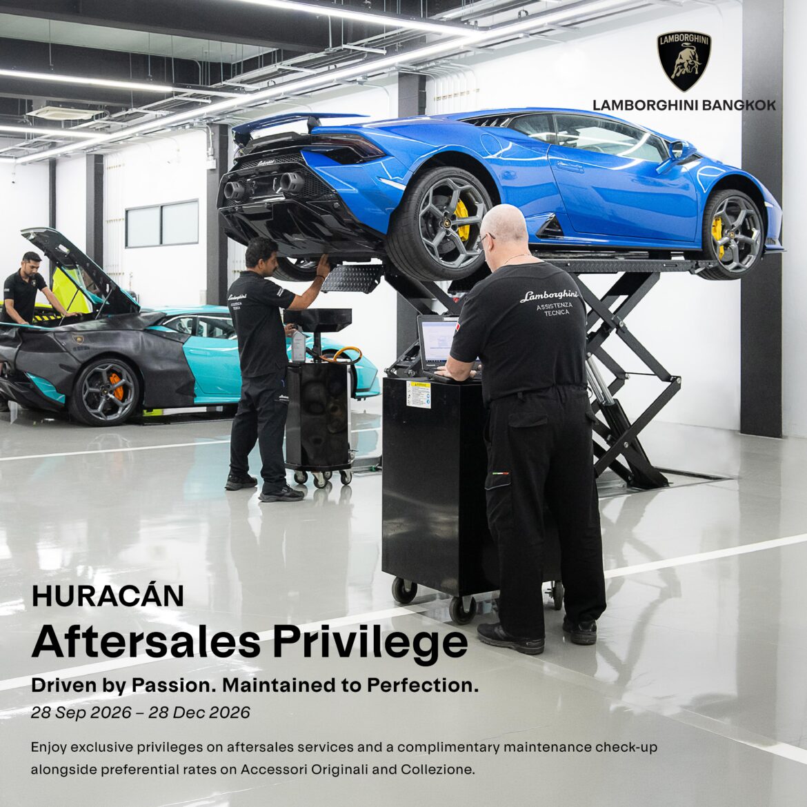 เรนาสโซ มอเตอร์ ฉลองครบรอบ 8 ปีแห่งความประทับใจ นับตั้งแต่วันแรกที่ส่งมอบ Lamborghini Huracan คันแรกอย่างเป็นทางการ พร้อมส่งท้ายปลายปีด้วยแคมเปญสุดพิเศษ “Lamborghini Huracan Aftersales Privilege” มอบเอกสิทธิ์เหนือระดับสำหรับบริการหลังการขาย