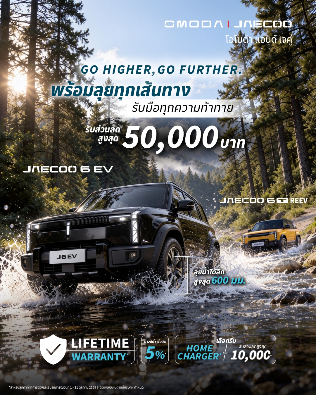 มั่นใจทุกการเดินทาง OMODA & JAECOO ตอกย้ำจุดเด่น SUV พร้อมลุยทุกสถานการณ์ จัดแคมเปญพิเศษเตลอดเดือนตุลาคม